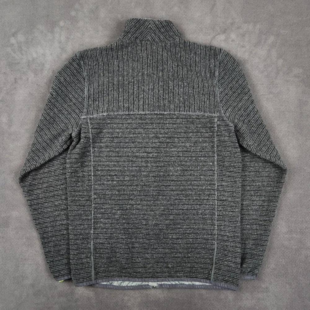 Saucony‎ Wool Blend Fabric Runners Ridge Run Jacket Mens Medium Gray Striped Zip